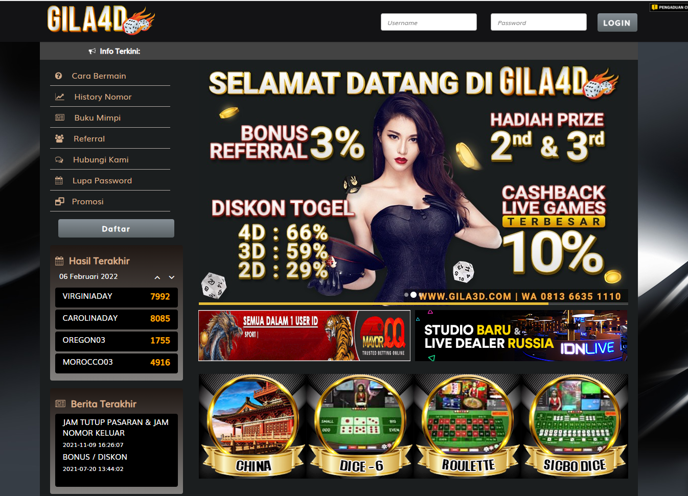 GILA4D : Perkembangan permainan judi agen togel di indonesia