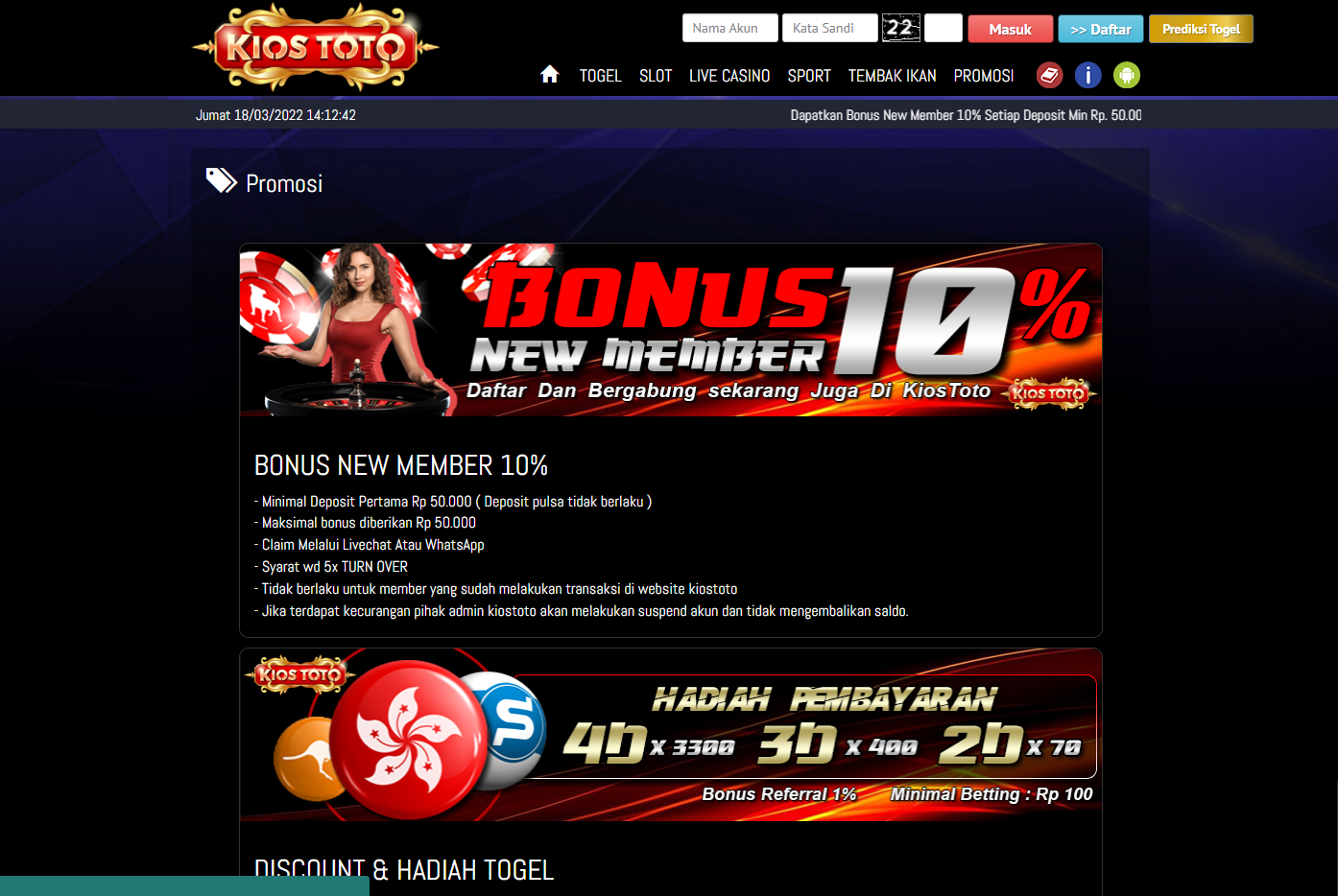 Pasang Togel Online Toto Macau Terpercaya Dan Terbaik Bet 100 Perak