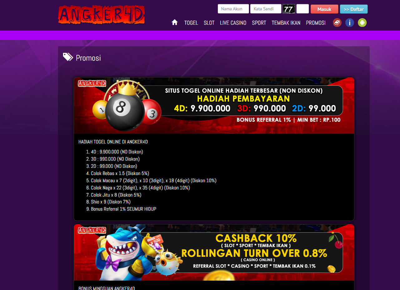 Agen Judi Togel Online Singapore Di Angker4D