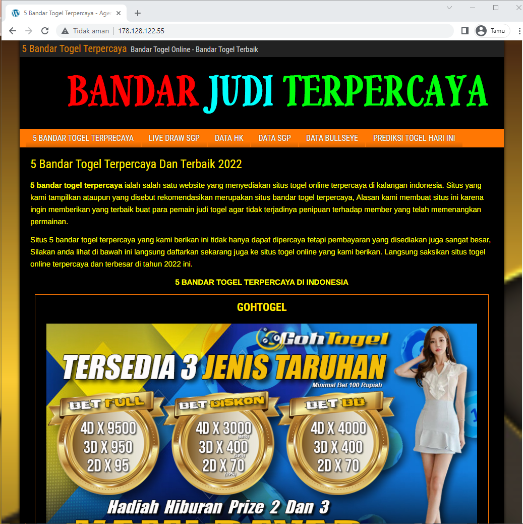 Tempat Pasang Togel Online hadiah besar 2022