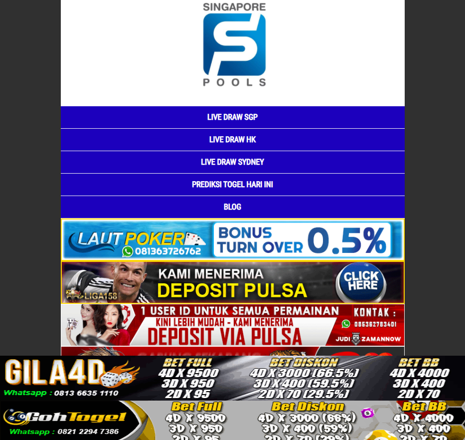 Tabel Data Keluaran Live Draw SGP Tercepat