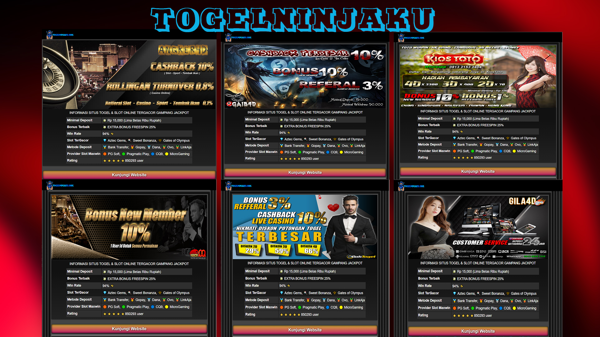 Togelninjaku Agen Togel Online Situs Terpercaya Hadiah 4D 10 Juta