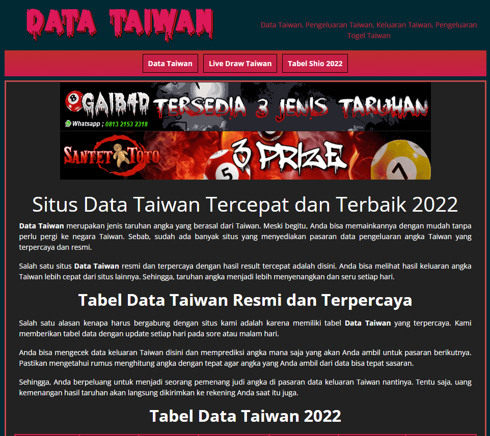 data taiwan