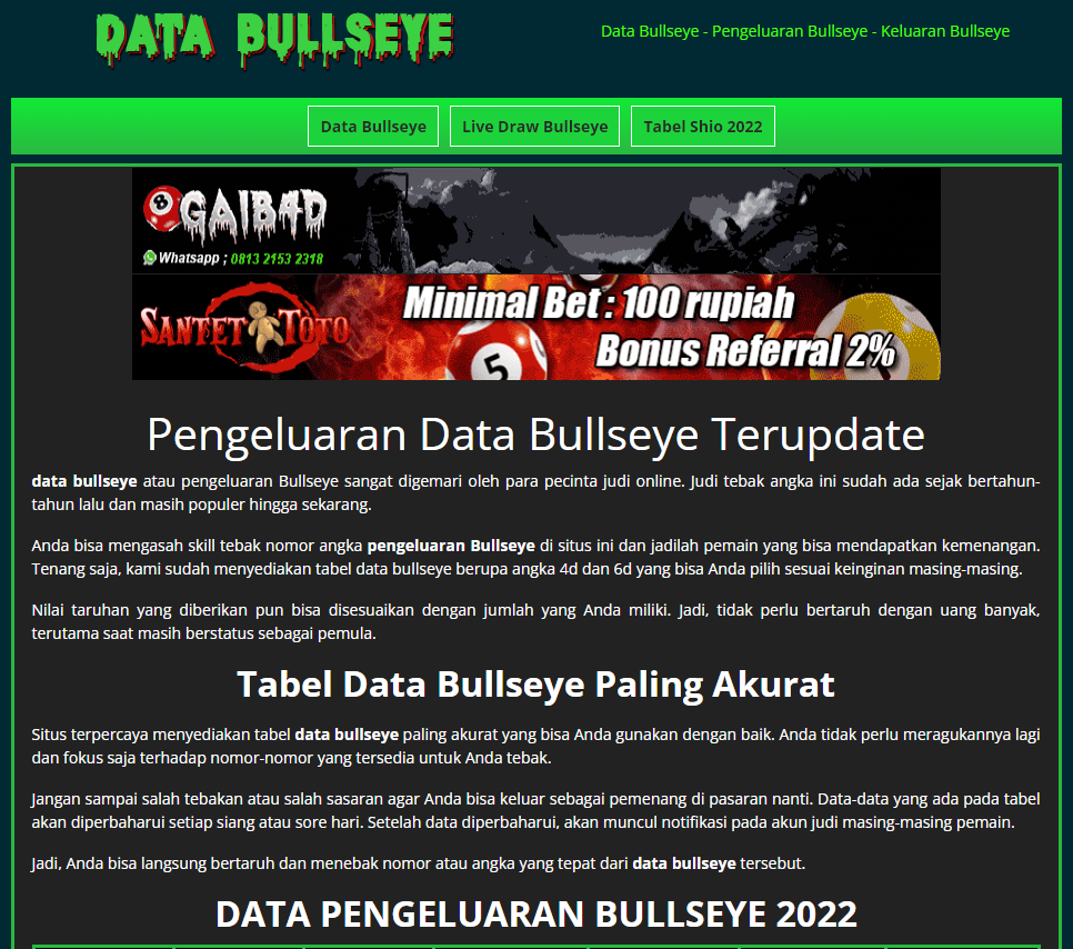 Ada Info Tipe Games Yang lain | Data Bullseye