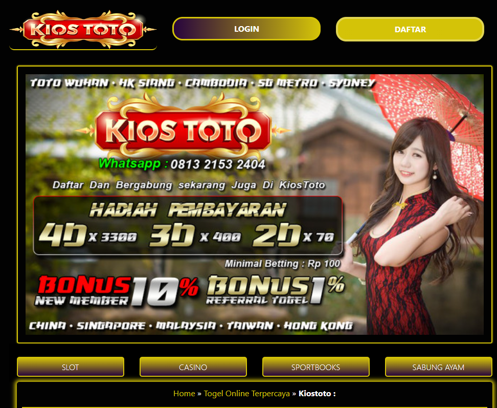 Hadiah Yang Di Tawarkan Tempat Pasang Togel Online Resmi Kiostoto